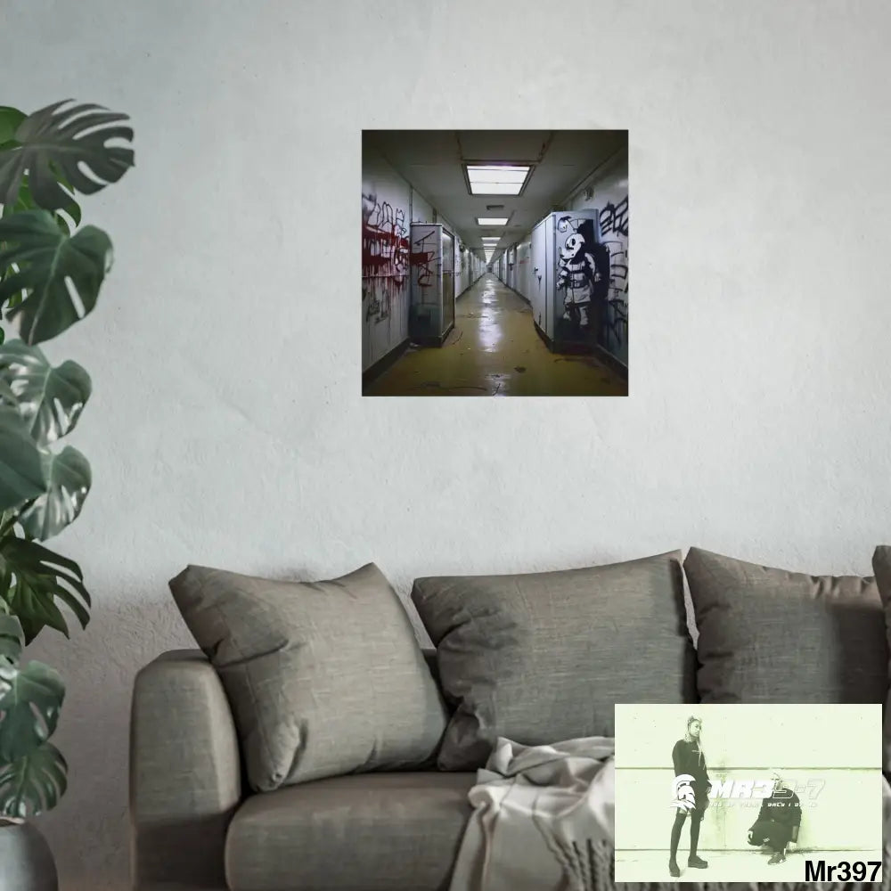 Banksy Style Escape from Hergest Assassination fail Nov -Dec 2013 no 14 Fine Art Posters Poster