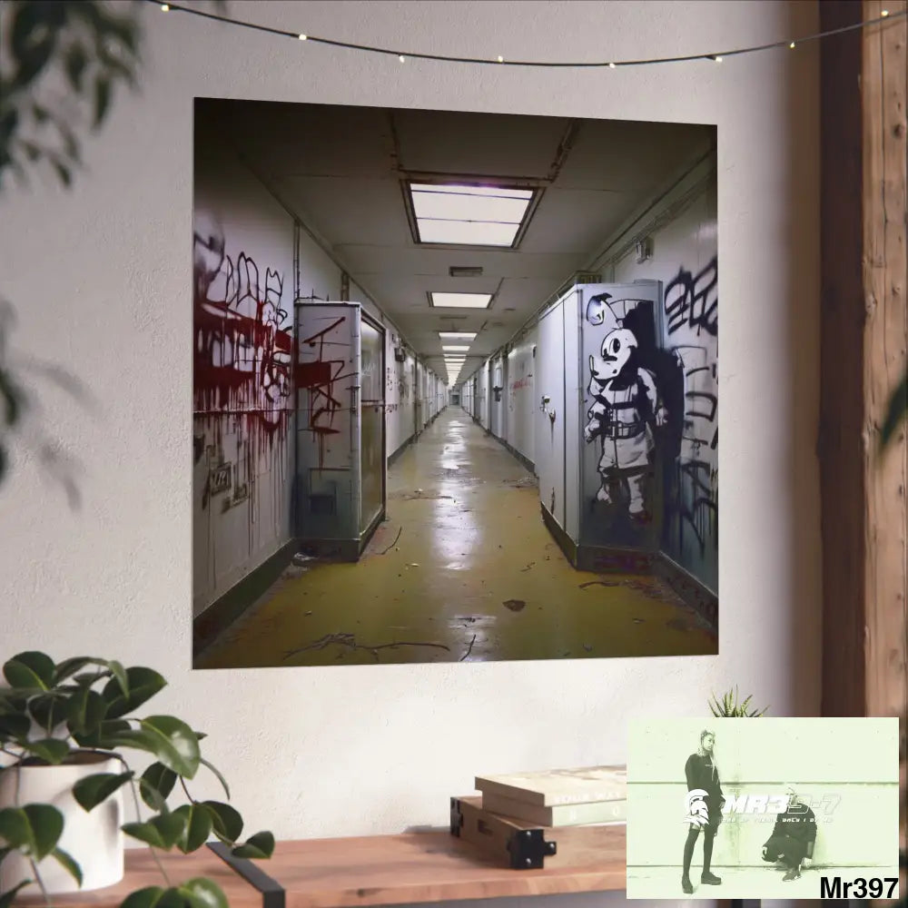 Banksy Style Escape from Hergest Assassination fail Nov -Dec 2013 no 14 Fine Art Posters Poster