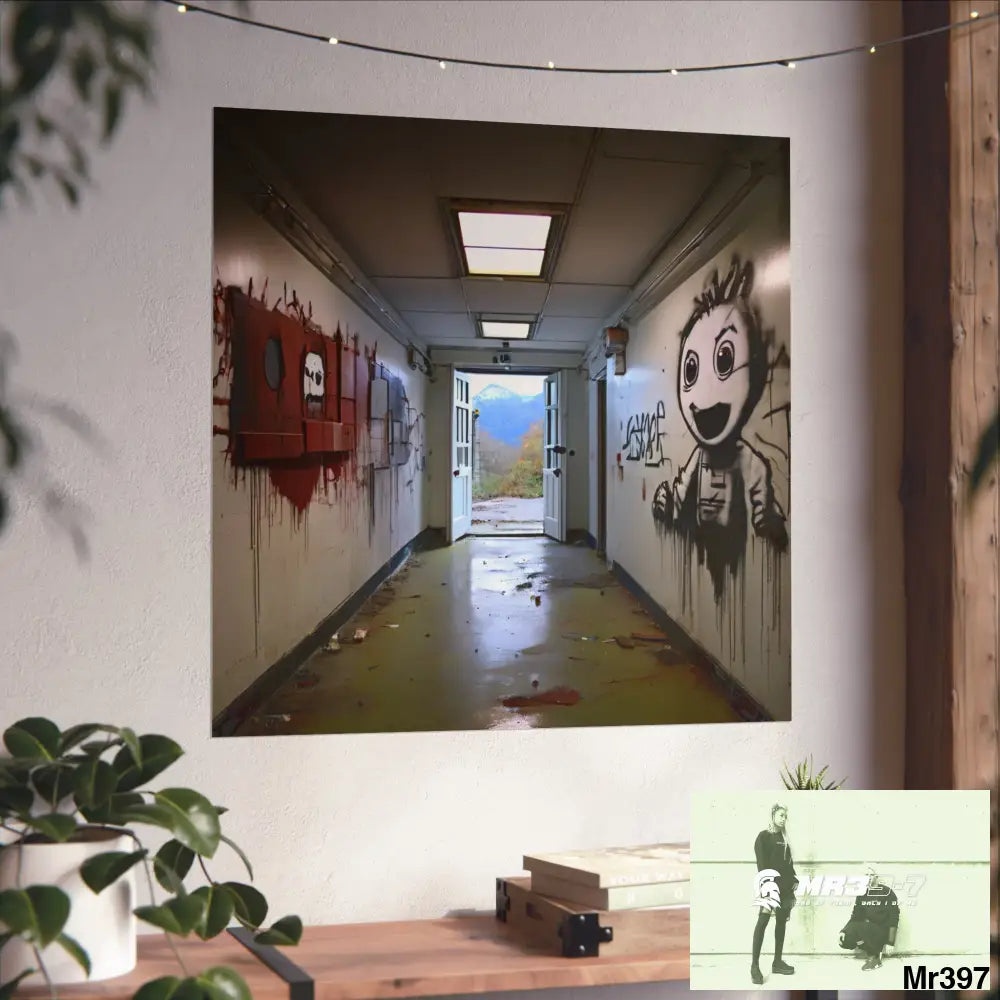 Banksy Style Escape from Hergest Assassination fail Nov -Dec 2013 no 15 Fine Art Posters Poster