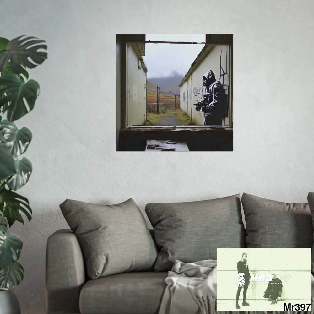 Banksy Style Escape from Hergest Assassination fail Nov -Dec 2013 no 18 Fine Art Posters Poster