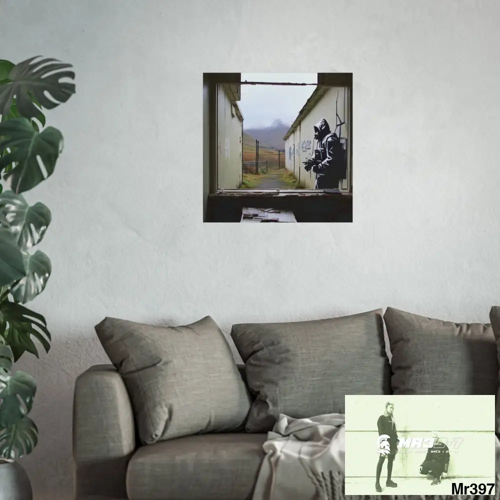 Banksy Style Escape from Hergest Assassination fail Nov -Dec 2013 no 18 Fine Art Posters Poster