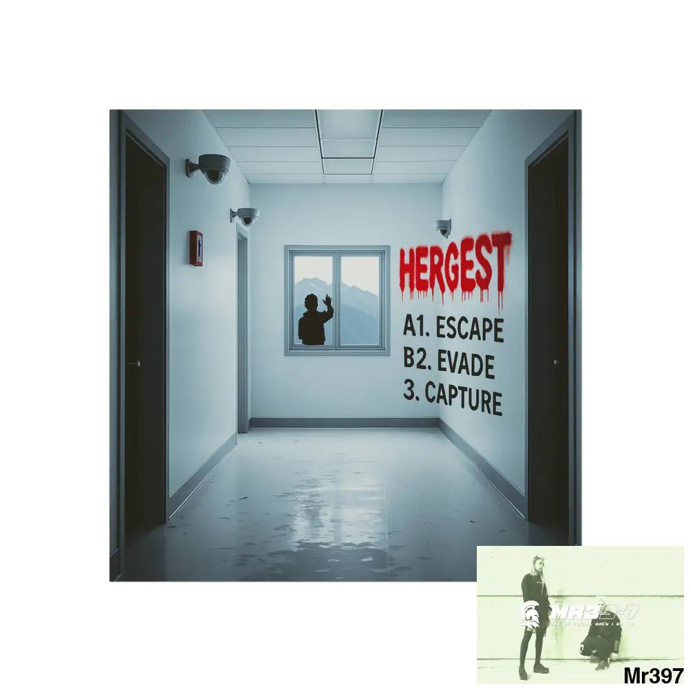 Banksy Style Escape from Hergest Assassination fail Nov -Dec 2013 no 5 Fine Art Posters 24″ x 24″ / Matte Poster