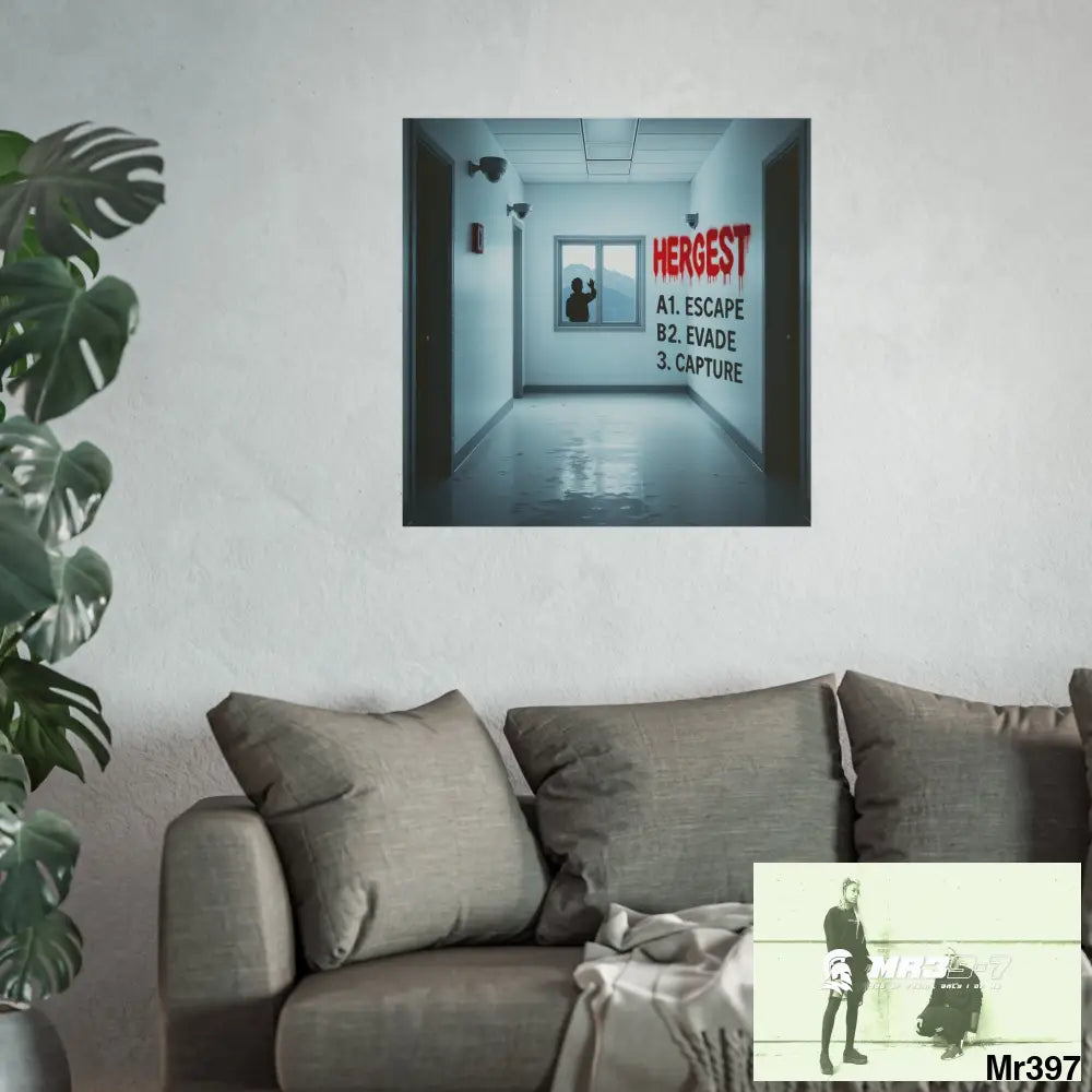 Banksy Style Escape from Hergest Assassination fail Nov -Dec 2013 no 5 Fine Art Posters Poster