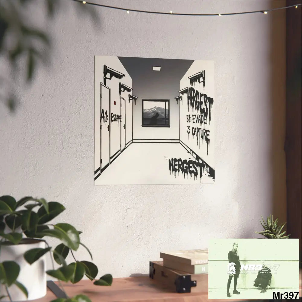 Banksy Style Escape from Hergest Assassination fail Nov -Dec 2013 no 6 Fine Art Posters Poster