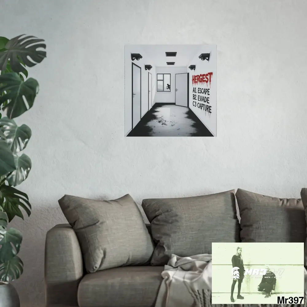 Banksy Style Escape from Hergest Assassination fail Nov -Dec 2013 no 7 Fine Art Posters Poster