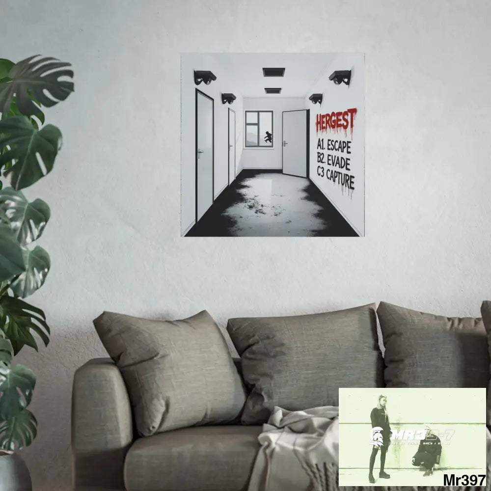 Banksy Style Escape from Hergest Assassination fail Nov -Dec 2013 no 7 Fine Art Posters Poster