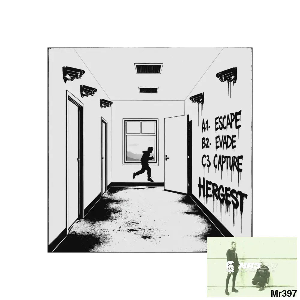 Banksy Style Escape from Hergest Assassination fail Nov -Dec 2013 no 8 Fine Art Posters 24″ x 24″ / Matte Poster