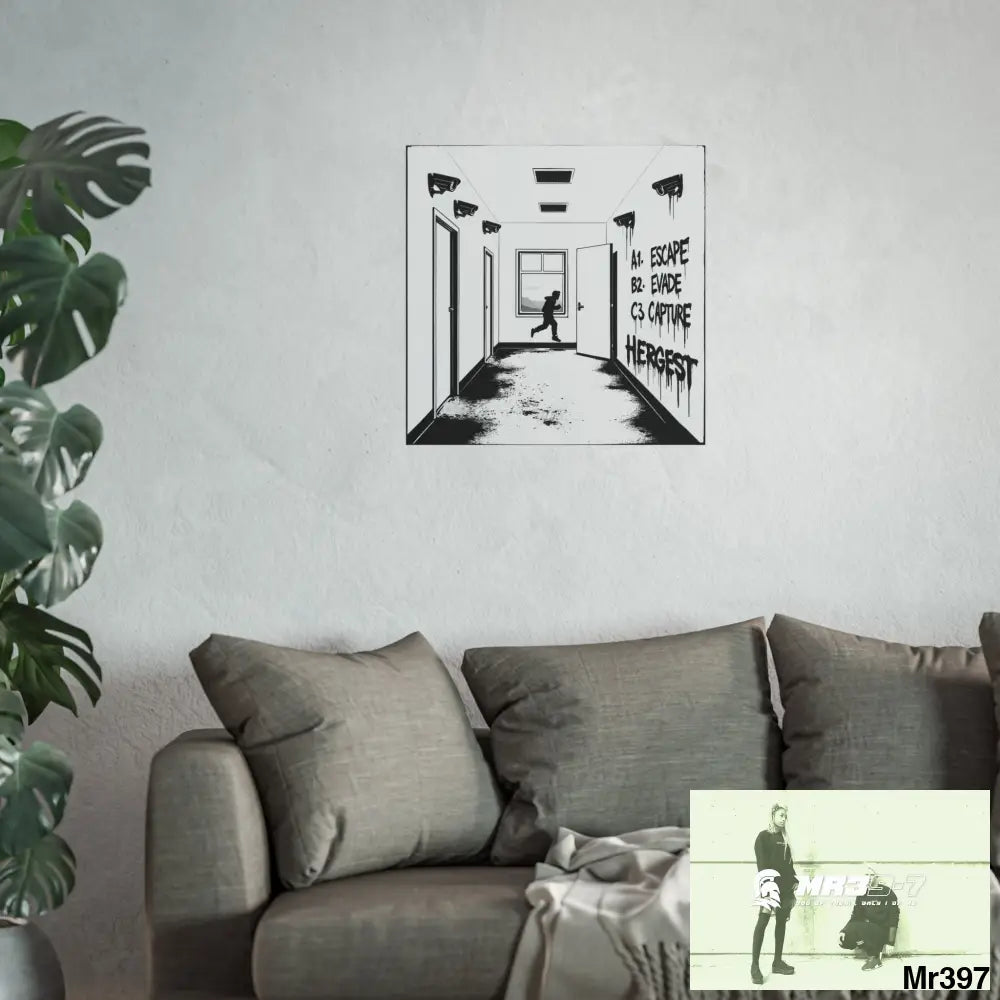 Banksy Style Escape from Hergest Assassination fail Nov -Dec 2013 no 8 Fine Art Posters Poster