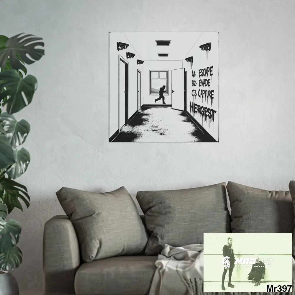 Banksy Style Escape from Hergest Assassination fail Nov -Dec 2013 no 8 Fine Art Posters Poster