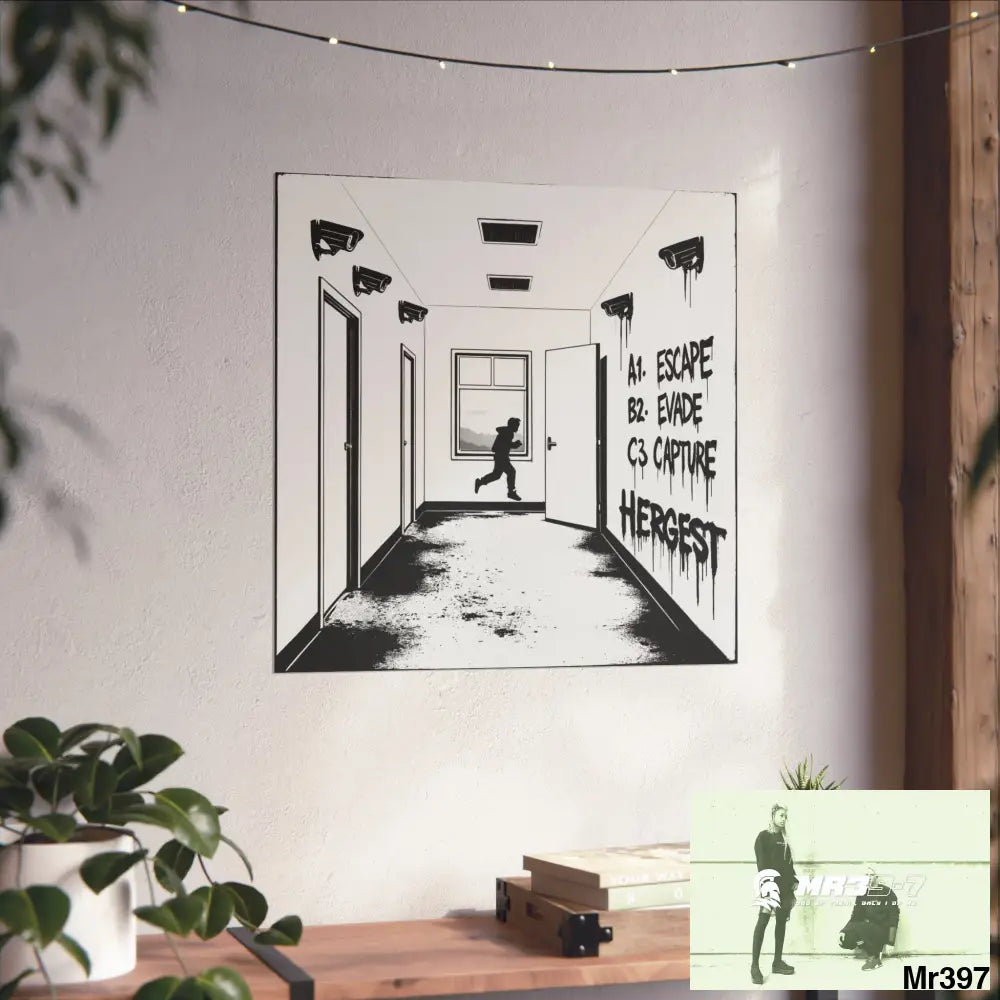 Banksy Style Escape from Hergest Assassination fail Nov -Dec 2013 no 8 Fine Art Posters Poster