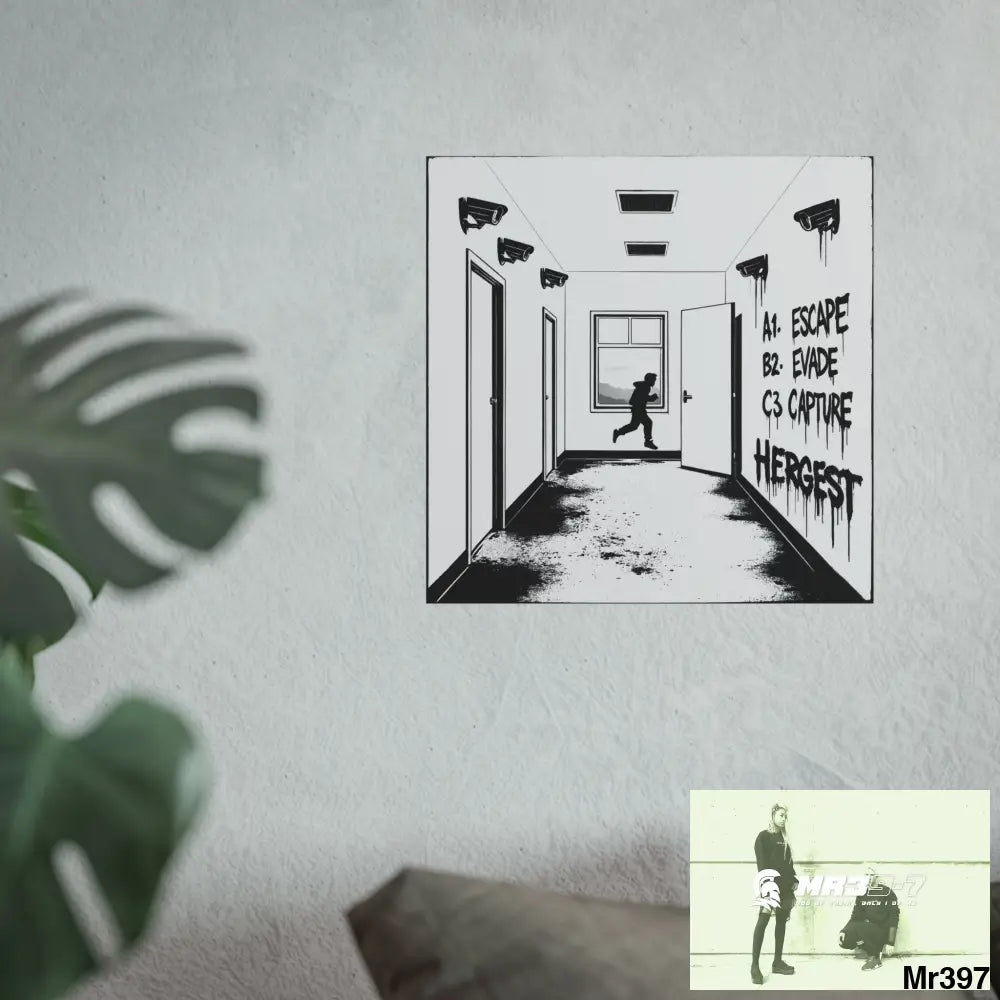 Banksy Style Escape from Hergest Assassination fail Nov -Dec 2013 no 8 Fine Art Posters Poster