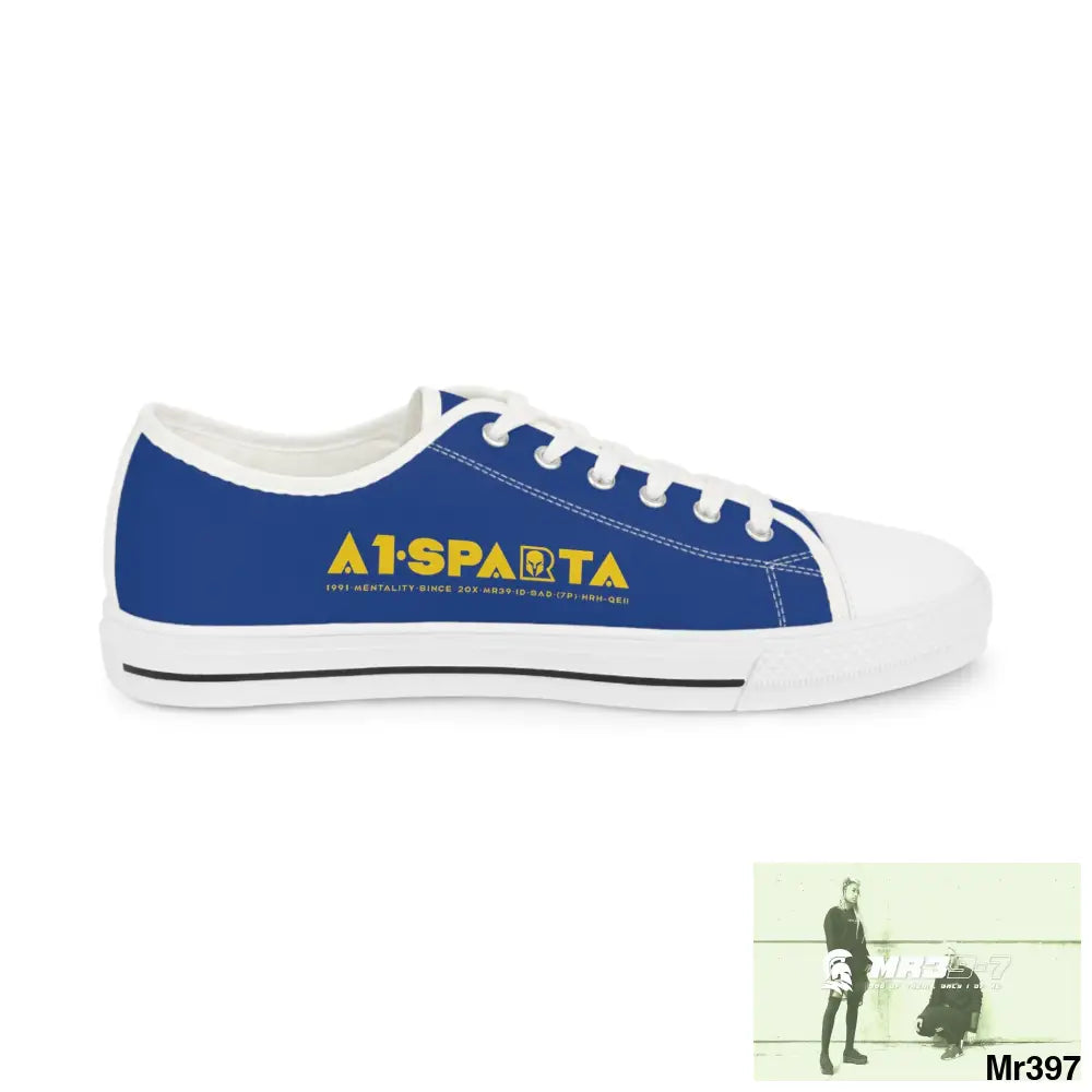 Blue A1-Sparta Men’s Low Top Sneakers Shoes