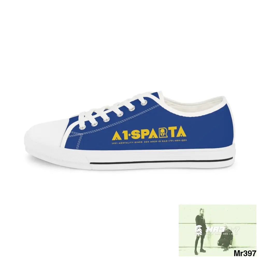 Blue A1-Sparta Men’s Low Top Sneakers Shoes