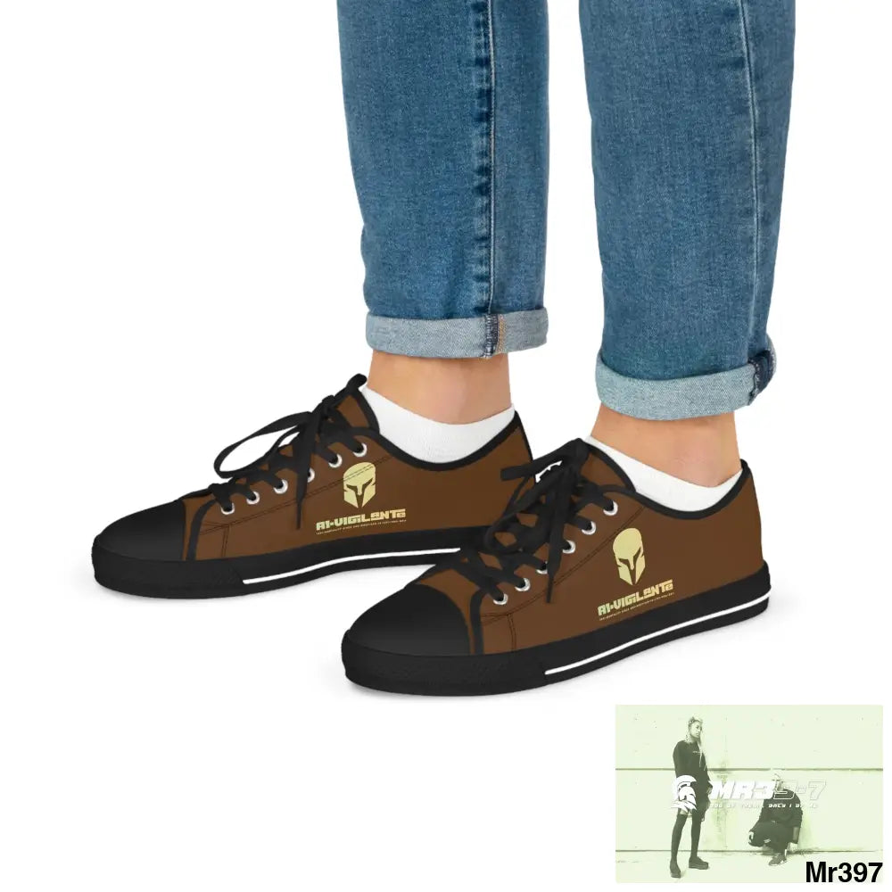 Brown A1-Vigilante Men’s Low Top Sneakers Shoes