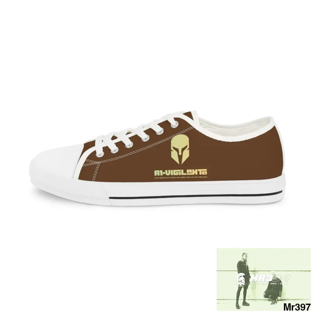 Brown A1-Vigilante Men’s Low Top Sneakers Shoes