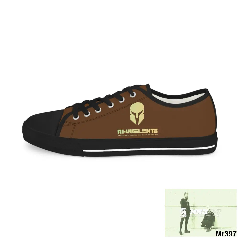 Brown A1-Vigilante Men’s Low Top Sneakers Shoes