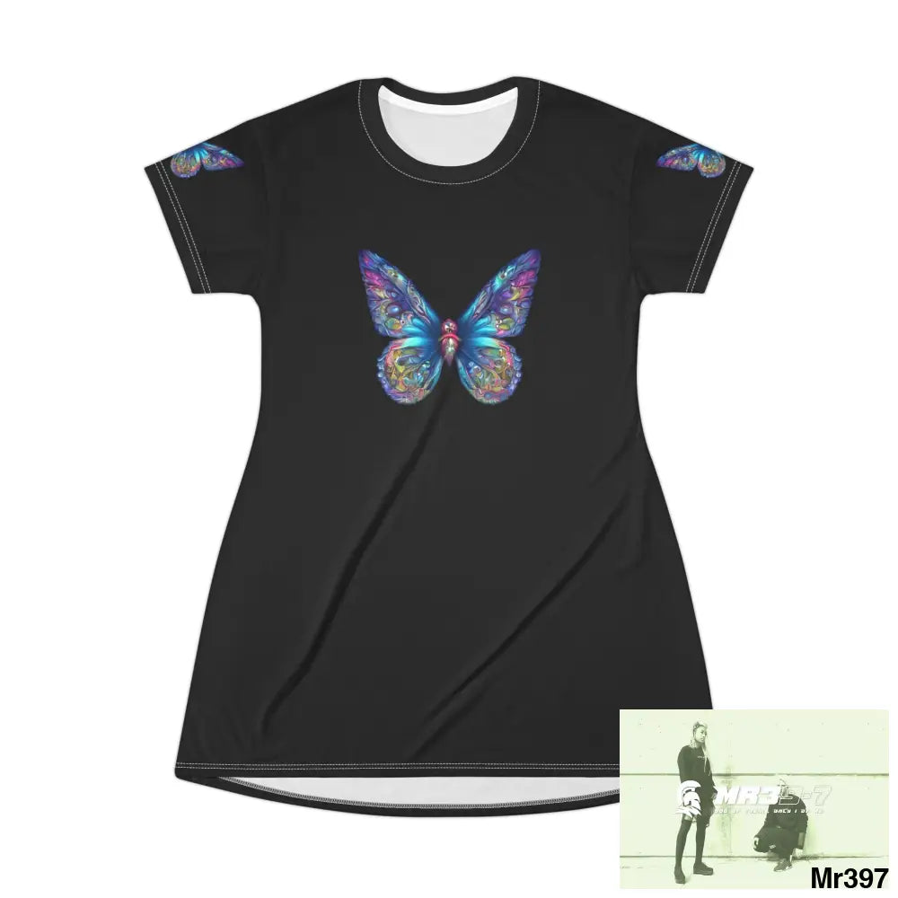 Butterflies 74 T-Shirt Dress (AOP) All Over Prints