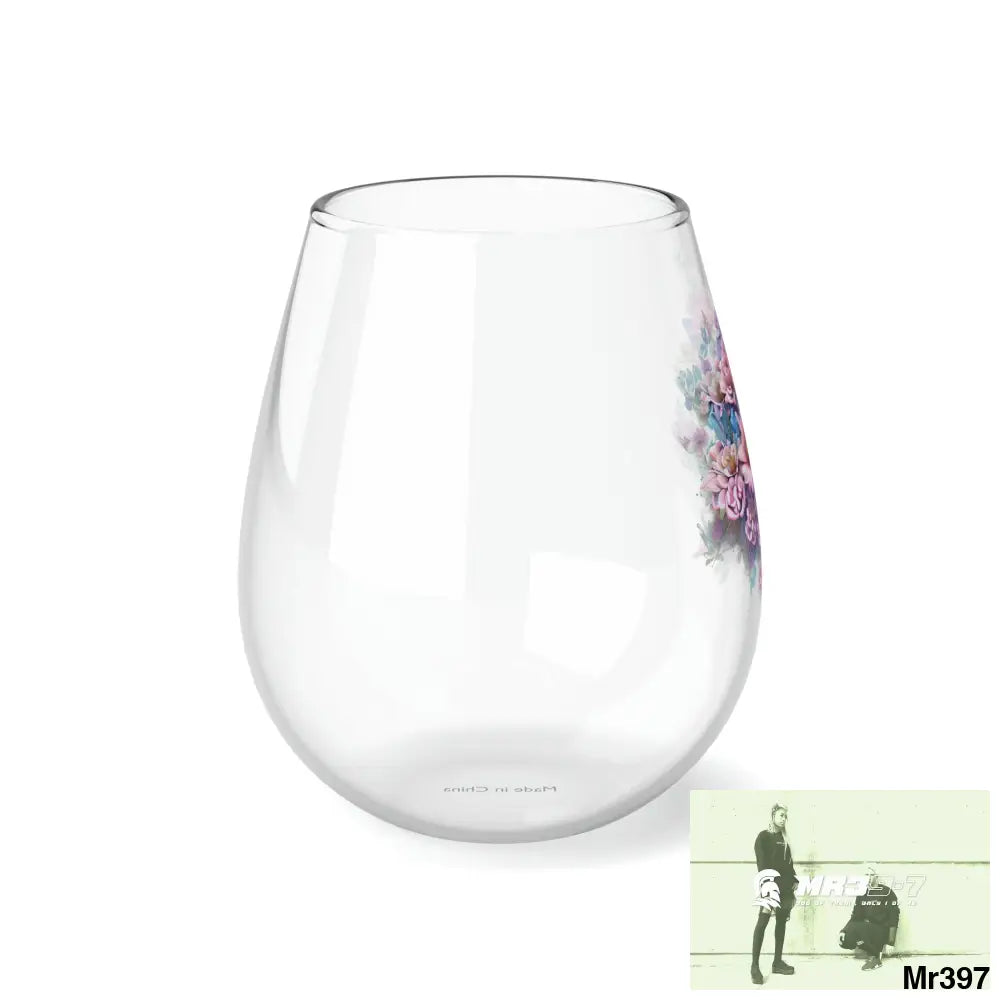 Butterfly Pastel Graphic Stemless Wine Glass 11.75oz 11.75oz Mug