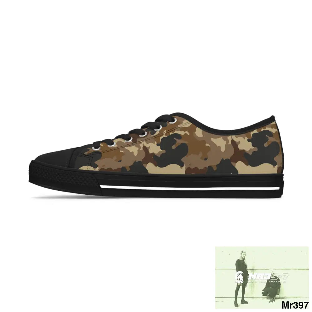 Camo no 11 Women’s Low Top Sneakers Shoes