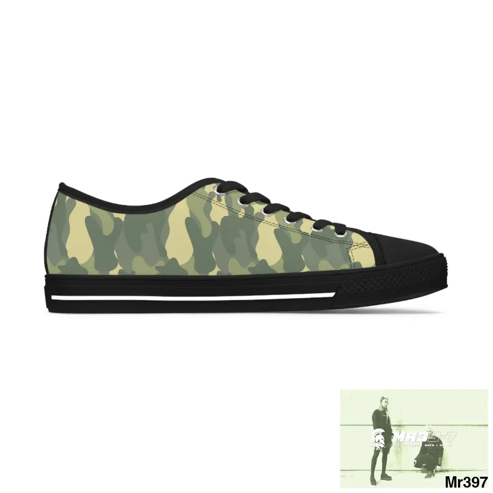 Camo no 4 Women’s Low Top Sneakers Shoes