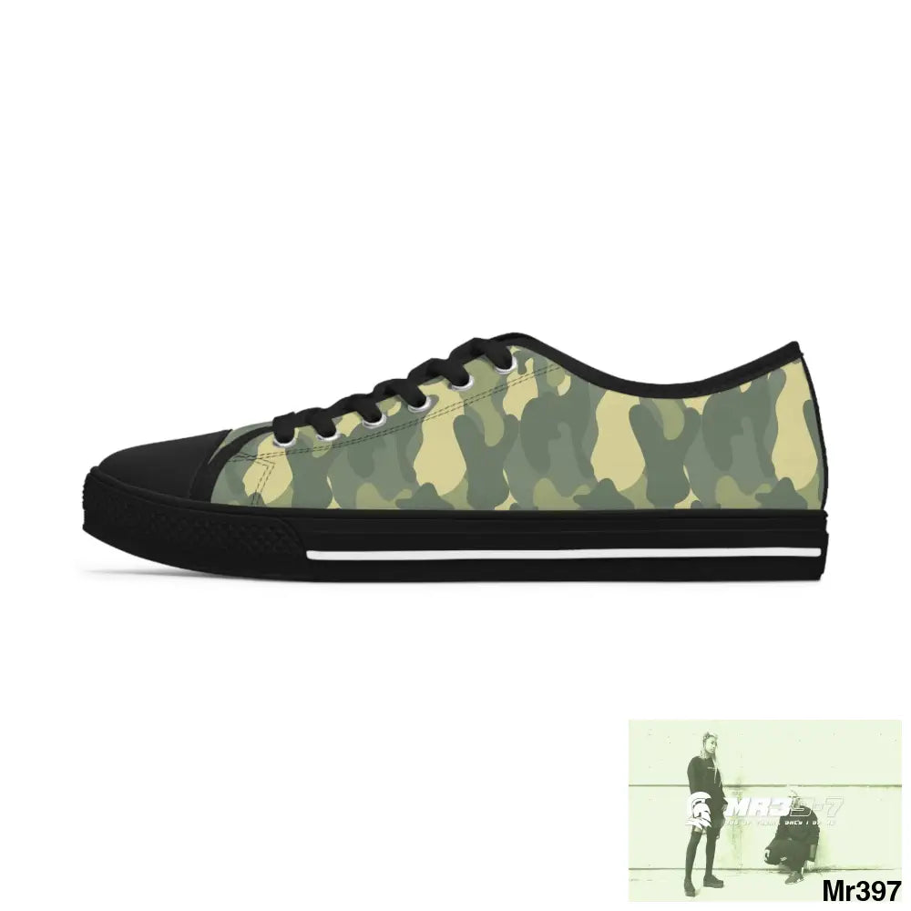 Camo no 4 Women’s Low Top Sneakers Shoes