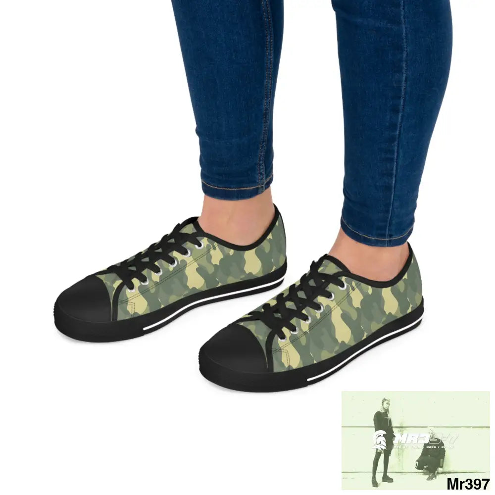 Camo no 4 Women’s Low Top Sneakers Shoes