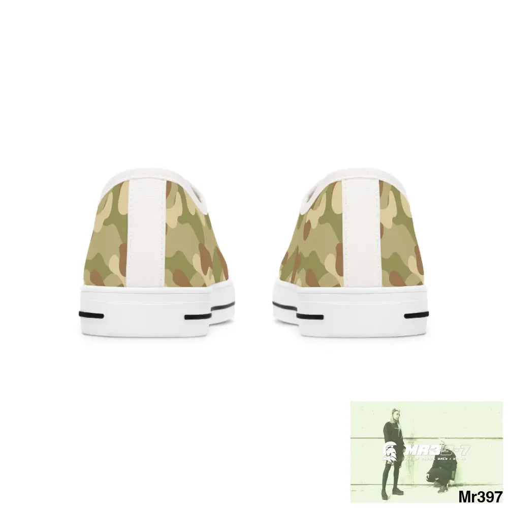 Camo no 8 Women’s Low Top Sneakers Shoes