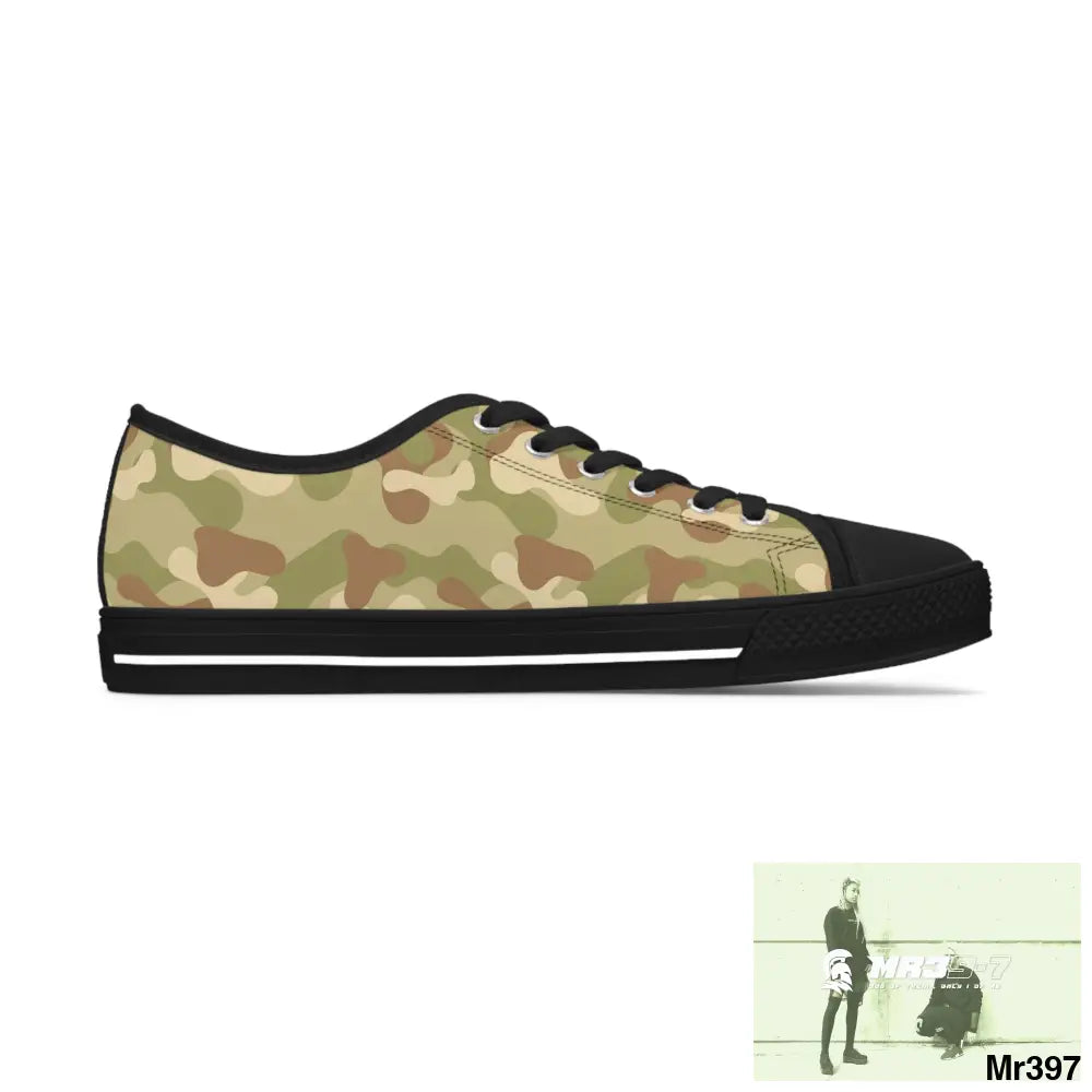 Camo no 8 Women’s Low Top Sneakers Shoes