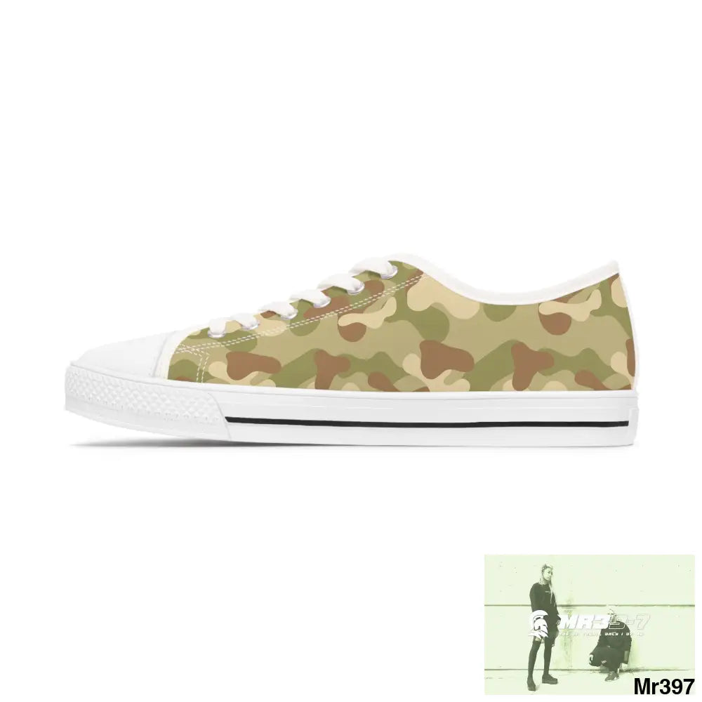 Camo no 8 Women’s Low Top Sneakers Shoes
