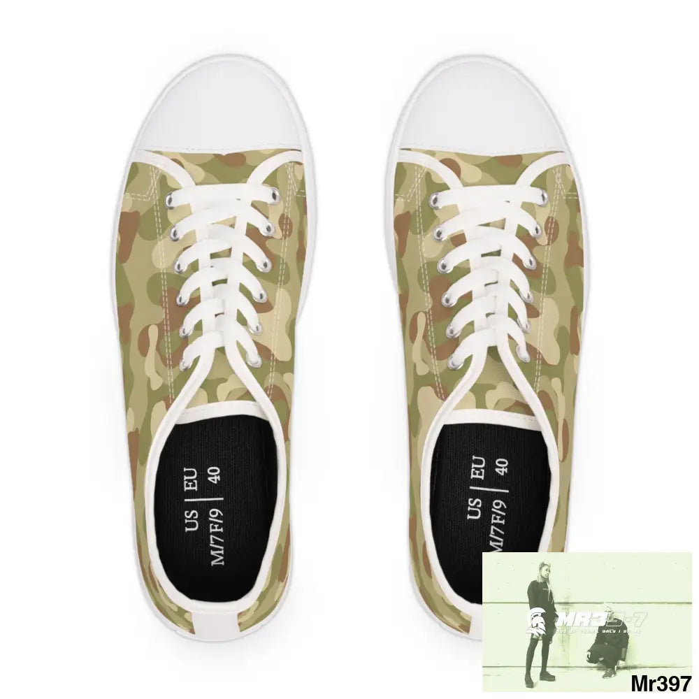 Camo no 8 Women’s Low Top Sneakers Shoes