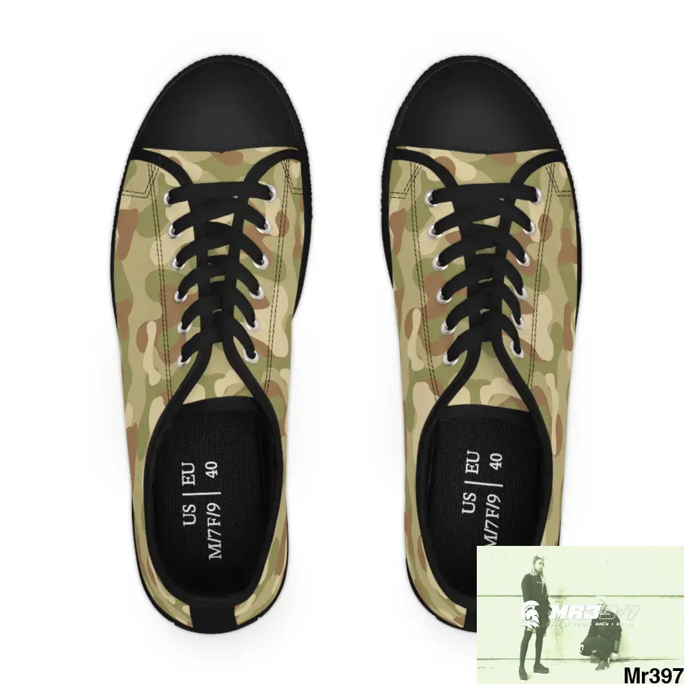 Camo no 8 Women’s Low Top Sneakers Shoes