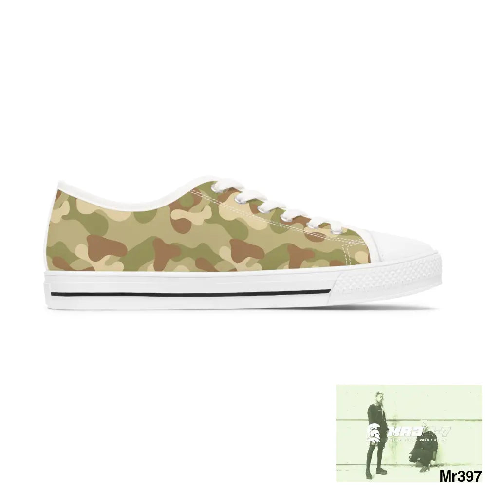 Camo no 8 Women’s Low Top Sneakers Shoes