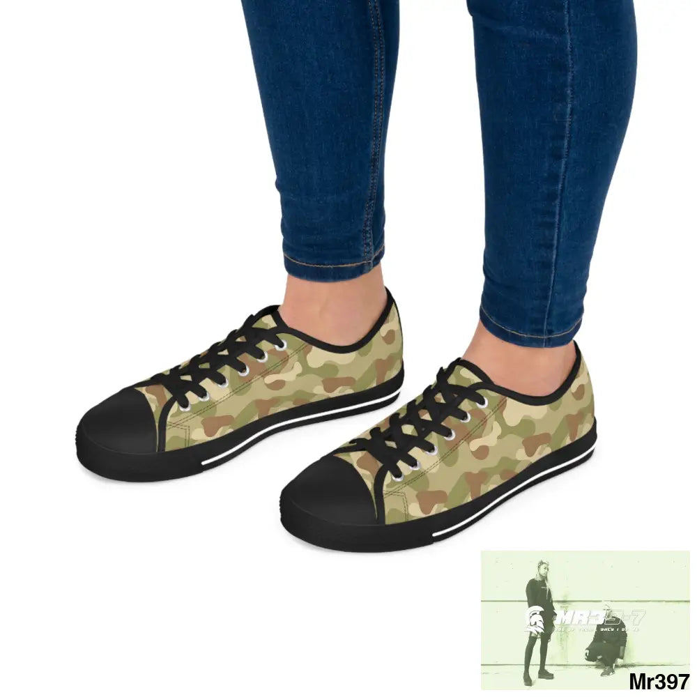 Camo no 8 Women’s Low Top Sneakers Shoes