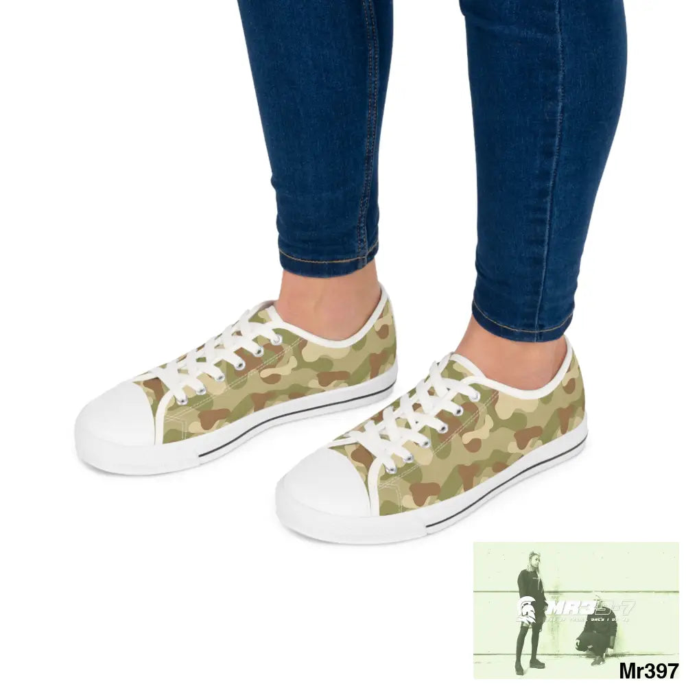 Camo no 8 Women’s Low Top Sneakers Shoes