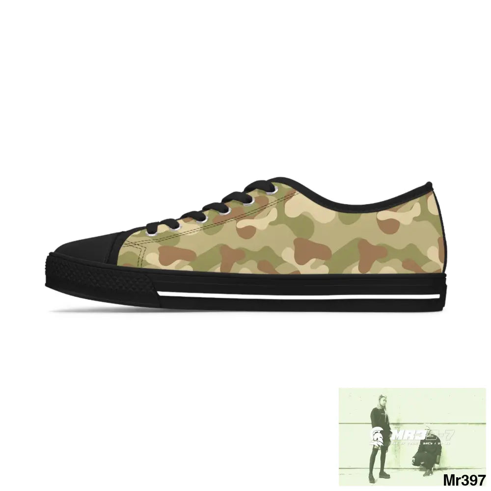 Camo no 8 Women’s Low Top Sneakers Shoes