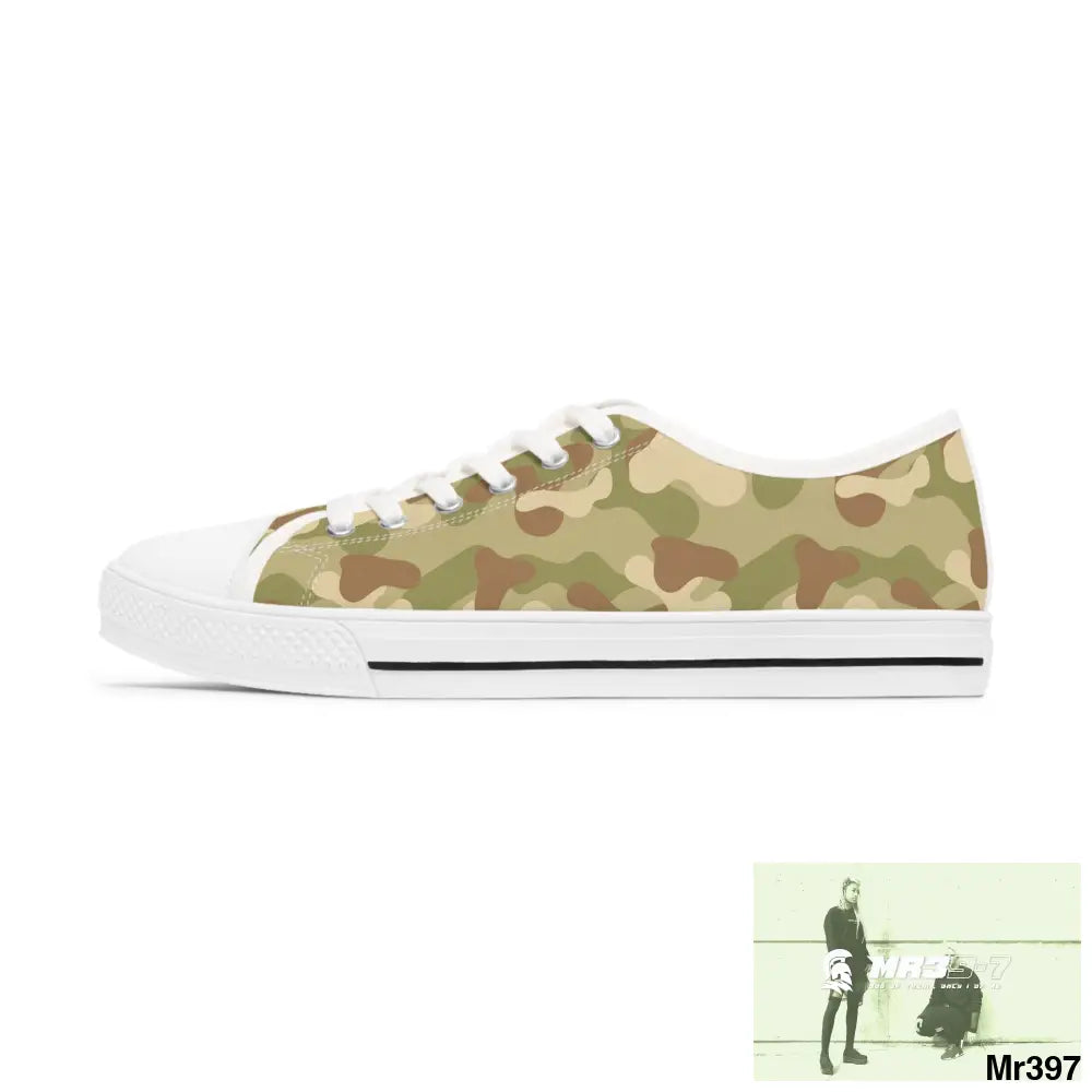 Camo no 8 Women’s Low Top Sneakers Shoes
