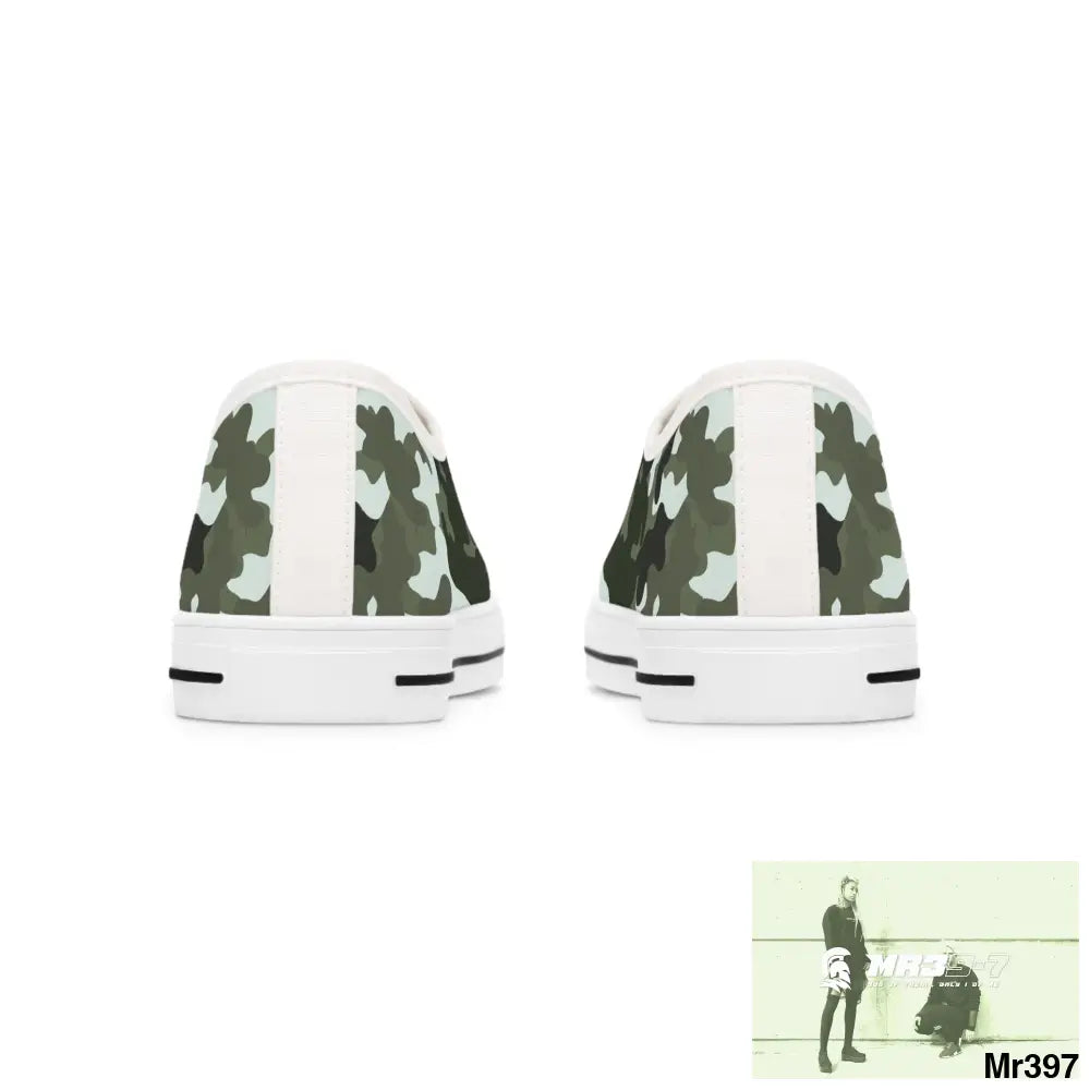 Camo White Women’s Low Top Sneakers Shoes