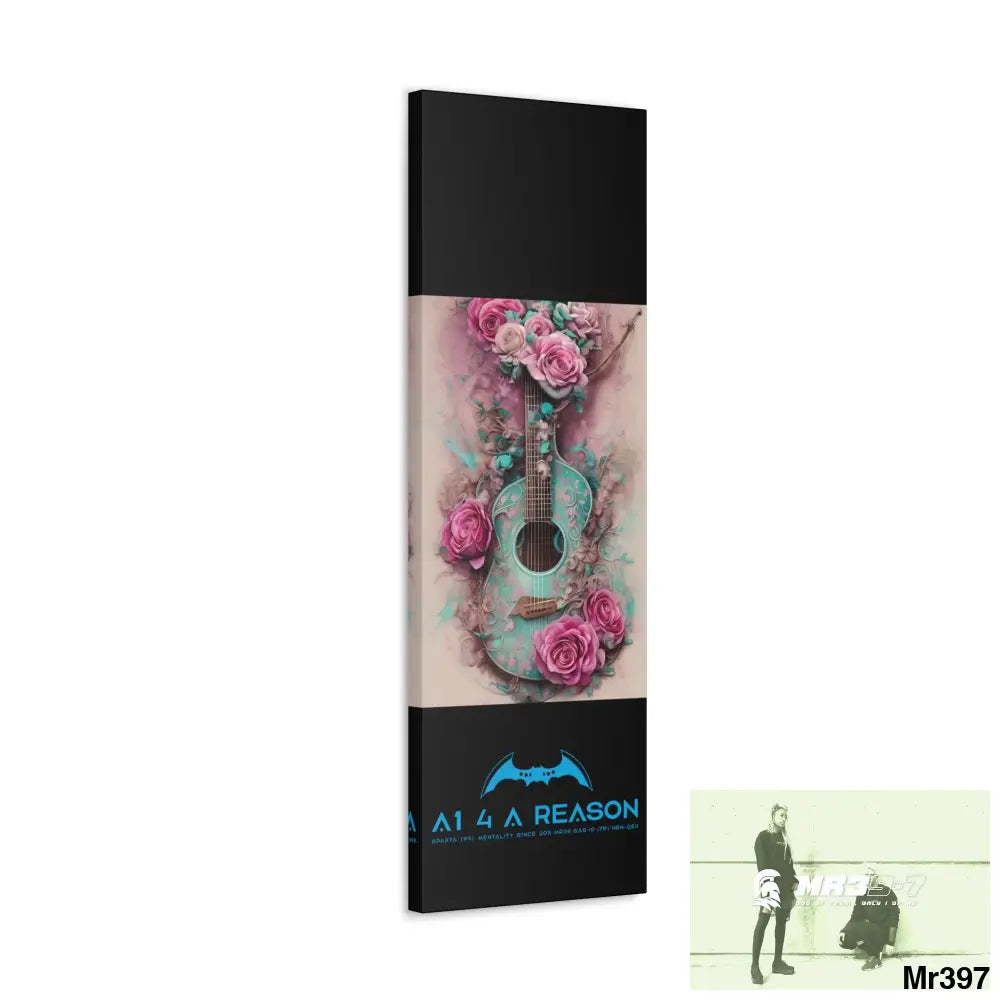 Canvas Gallery Wraps A1 4 A Reason Pink Roses & Guitar Canvas