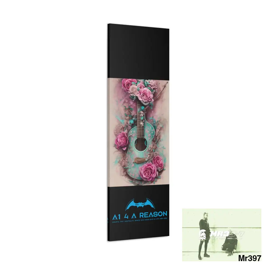 Canvas Gallery Wraps A1 4 A Reason Pink Roses & Guitar Canvas
