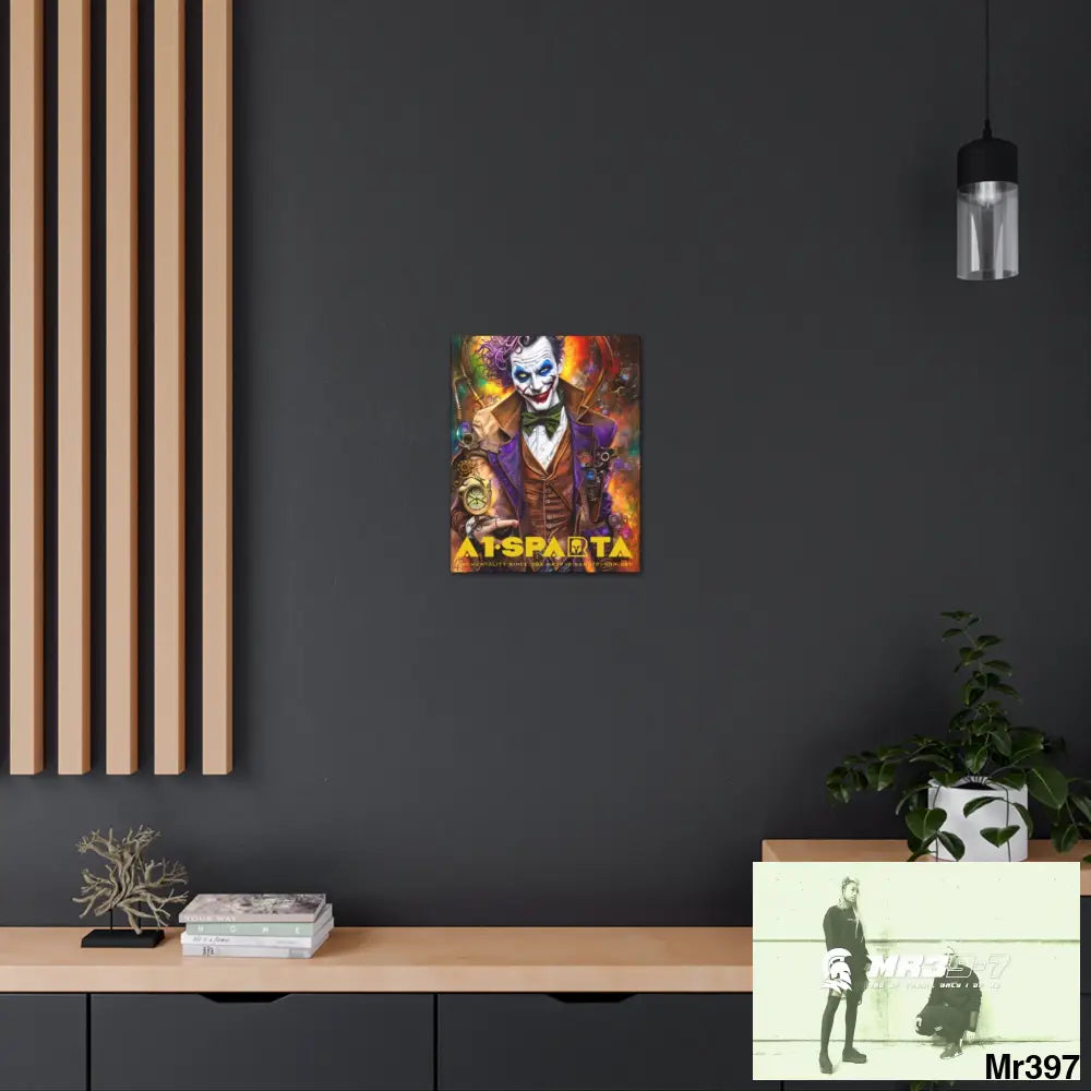 Canvas Gallery Wraps A1.Sparta Steampunk Joker Hearts Tribal Fractal 16″ x 20″ / Premium Gallery Wraps (1.25″) Canvas