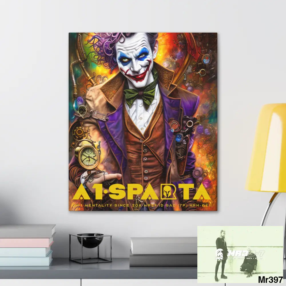 Canvas Gallery Wraps A1.Sparta Steampunk Joker Hearts Tribal Fractal Canvas