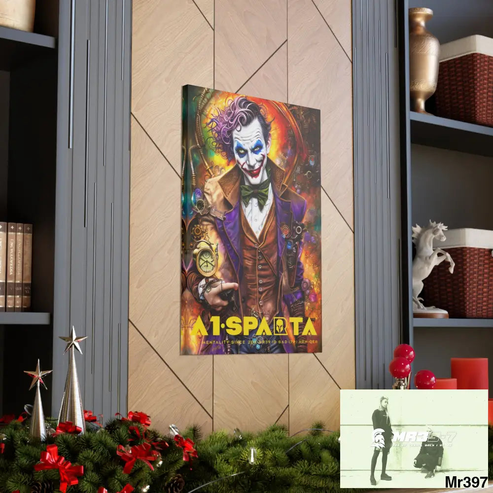 Canvas Gallery Wraps A1.Sparta Steampunk Joker Hearts Tribal Fractal Canvas