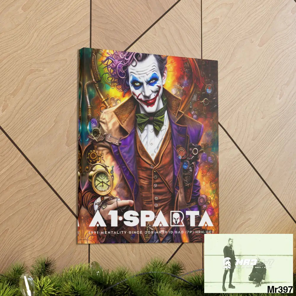 Canvas Gallery Wraps A1.Sparta Steampunk Joker Hearts Tribal Fractal Canvas