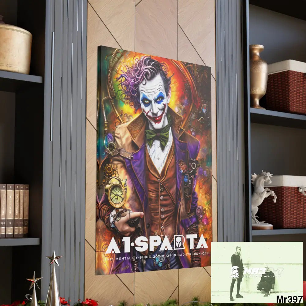 Canvas Gallery Wraps A1.Sparta Steampunk Joker Hearts Tribal Fractal Canvas