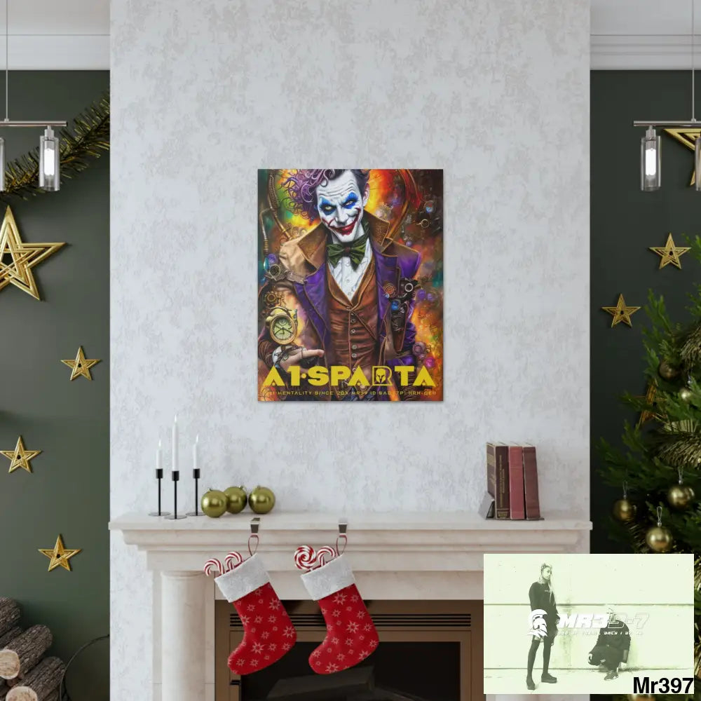 Canvas Gallery Wraps A1.Sparta Steampunk Joker Hearts Tribal Fractal Canvas