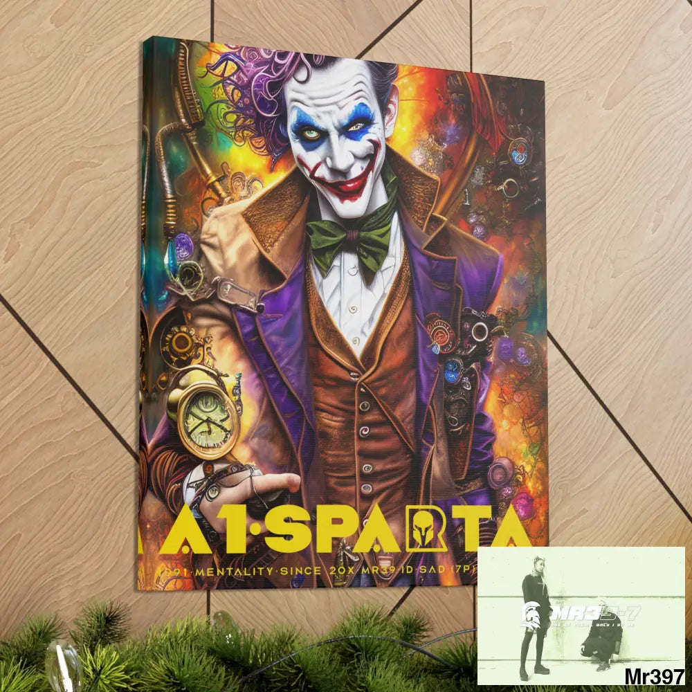 Canvas Gallery Wraps A1.Sparta Steampunk Joker Hearts Tribal Fractal Canvas