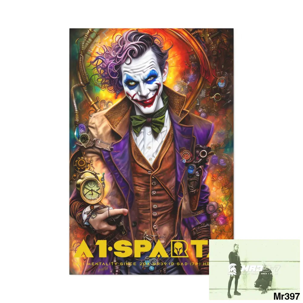 Canvas Gallery Wraps A1.Sparta Steampunk Joker Hearts Tribal Fractal Canvas