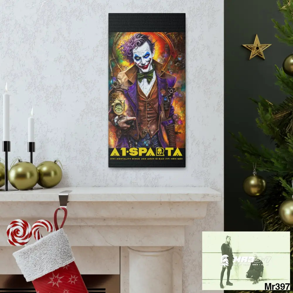 Canvas Gallery Wraps A1.Sparta Steampunk Joker Hearts Tribal Fractal Canvas