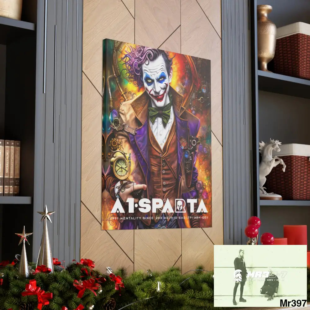 Canvas Gallery Wraps A1.Sparta Steampunk Joker Hearts Tribal Fractal Canvas