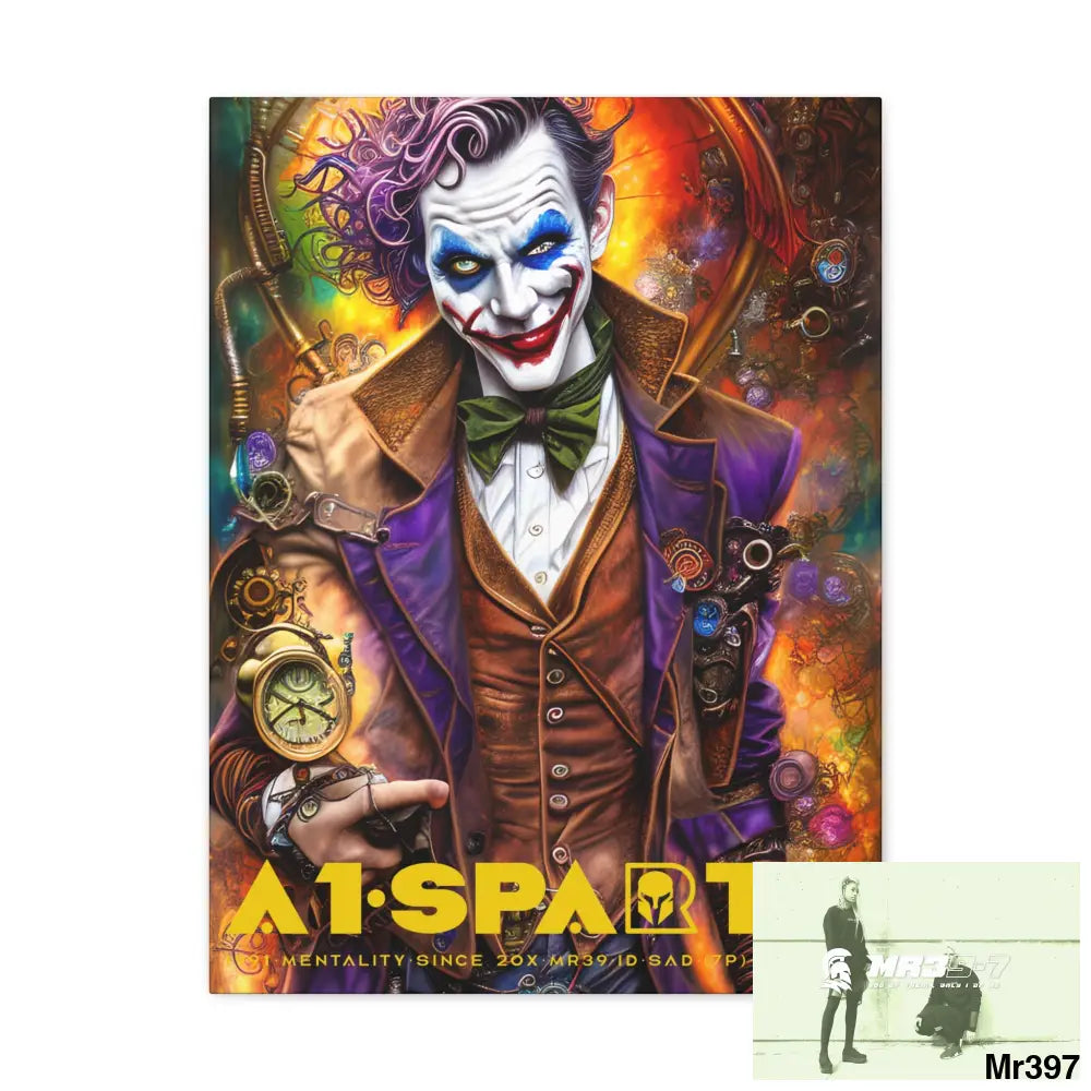 Canvas Gallery Wraps A1.Sparta Steampunk Joker Hearts Tribal Fractal Canvas